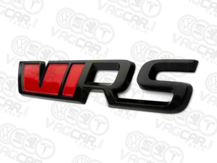 Rear emblem sticker for Skoda Octavia VRS in black and red design
