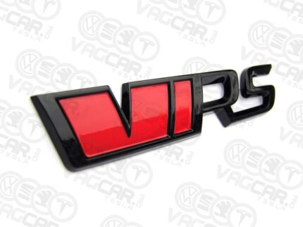 Rear emblem sticker for Skoda Octavia VRS in black and red design