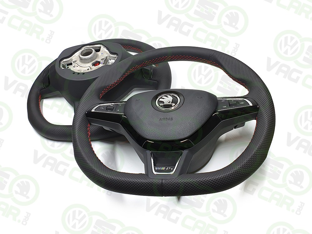 Steering wheel for Skoda Octavia 3 - RS Red thread