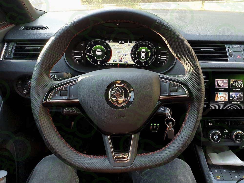 Steering wheel for Skoda Octavia 4 RS Red thread