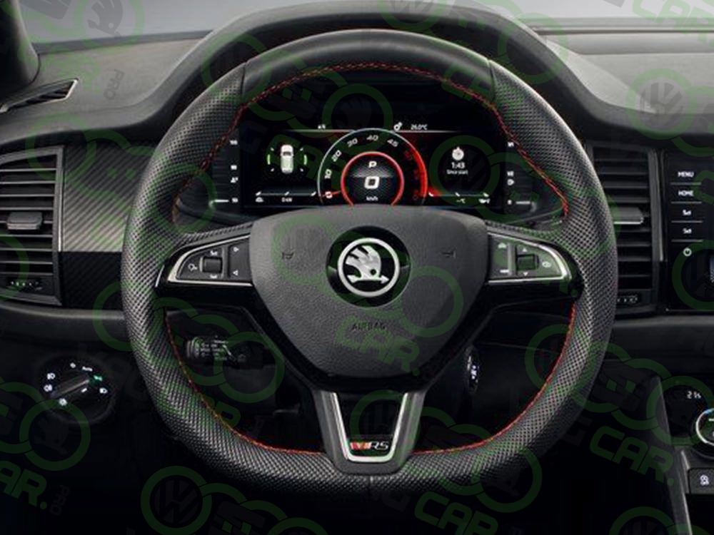 Vrs logo for sport steering wheel for Skoda Octavia